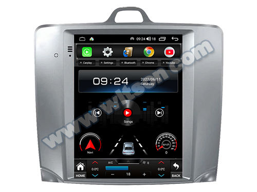 9.7'' Tesla Vertical Screen For Ford Focus 2 3 Mk2 Mk3 2004-2011 Android Car Multimedia Player(THB/THV1489)