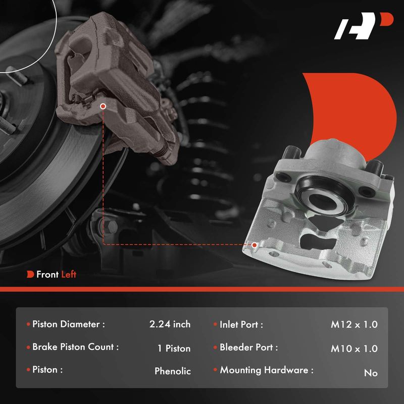 Front Driver Brake Caliper for Saab 9-3 2003 2005 Linear Model Only