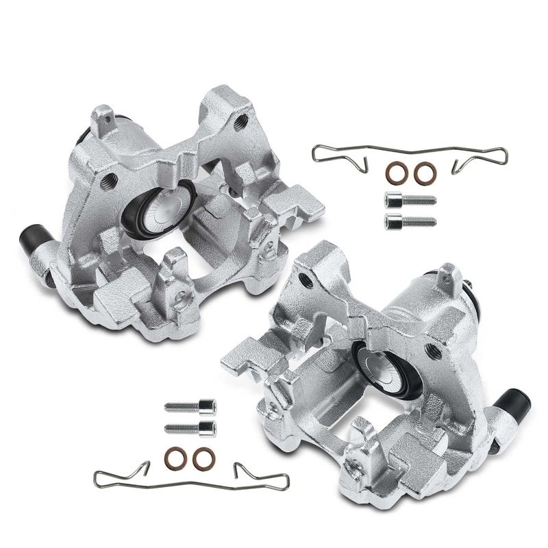 2x Rear Disc Brake Calipers with Bracket for Audi A3 TT Quattro VW Golf