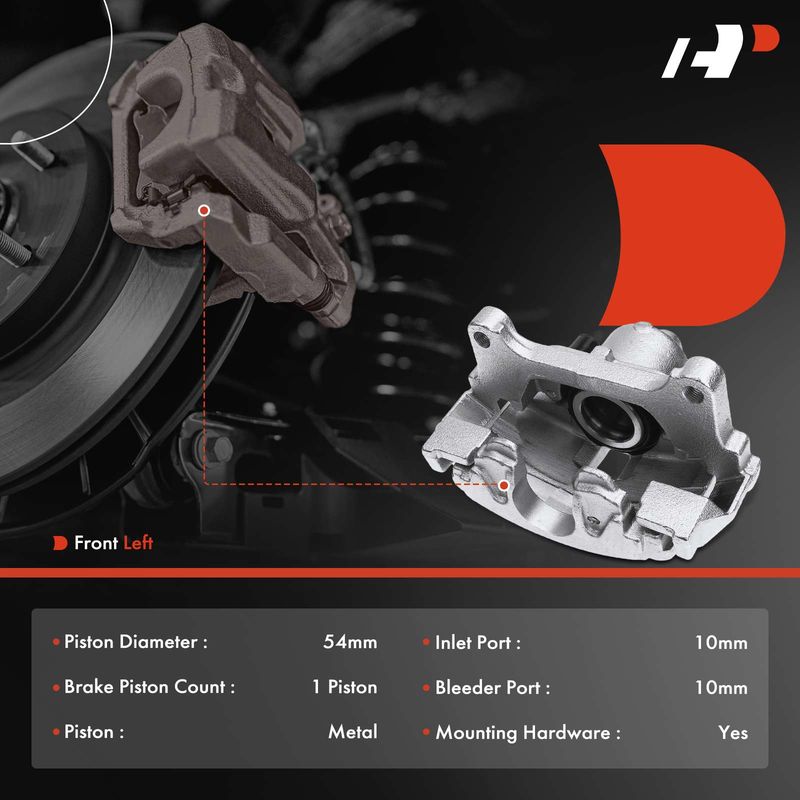 Front Driver Brake Caliper with Bracket for Audi A3 Quattro VW Beetle Golf Jetta