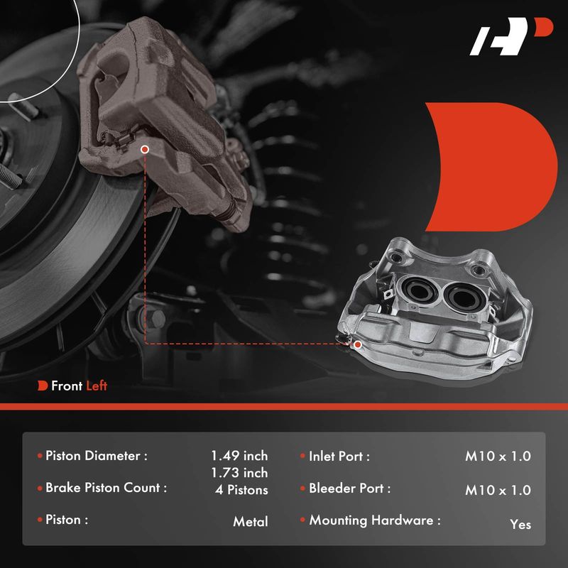 Front Driver Brake Caliper for Nissan 350Z 2003-2009 V6 3.5L Infiniti G35