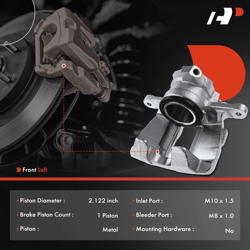 Front Driver Brake Caliper for Mercedes-Benz W202 or S202 C220 1996 C230 1997-98