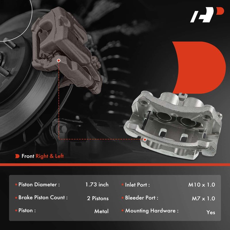 2x Front Brake Caliper with Bracket for Nissan Rogue Infiniti Q50 2014-2018 Q60