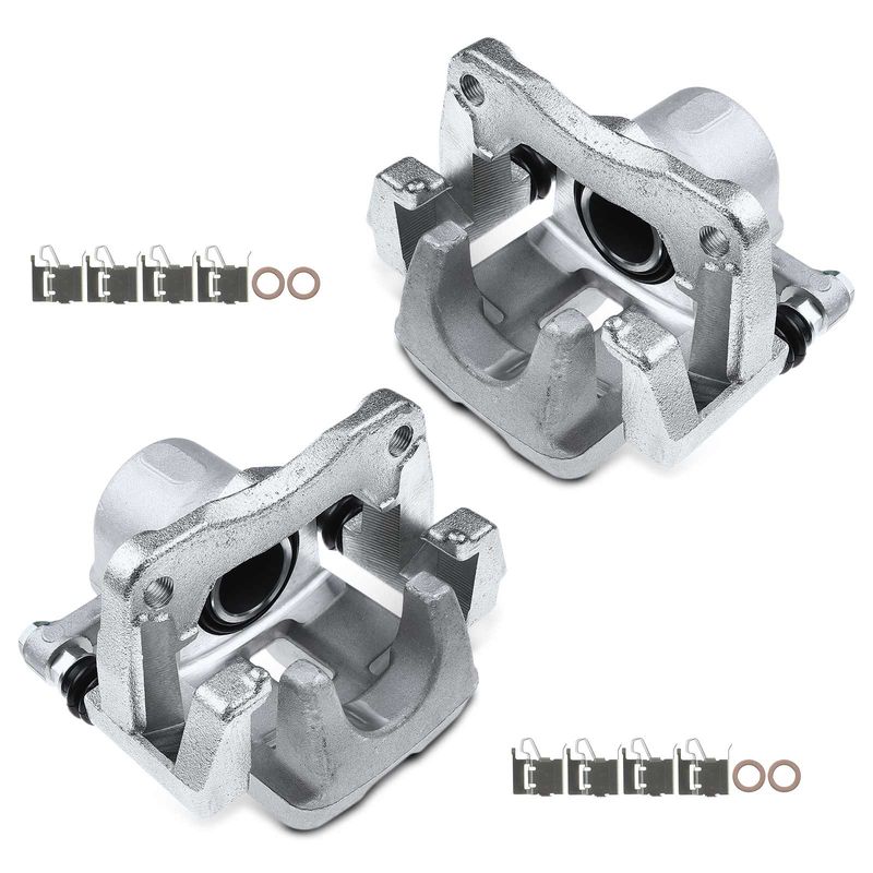 2x Front Brake Caliper with Bracket for Pontiac Vibe 09-10 Scion tC 01-16 Toyota