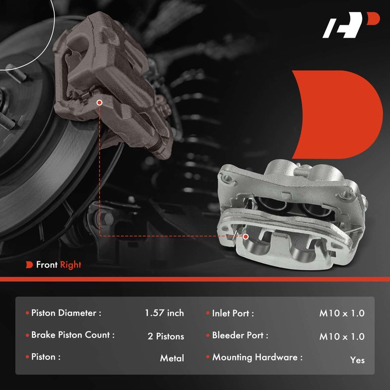 Front Passenger Brake Caliper with Bracket for Subaru BRZ Toyota 86 Scion FR-S