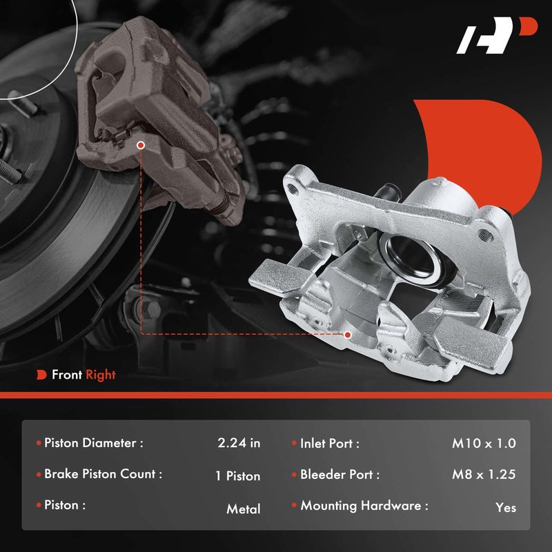 Front Passenger Brake Caliper with Bracket for Mazda 6 2006-2007 Mazdaspeed 2.3L
