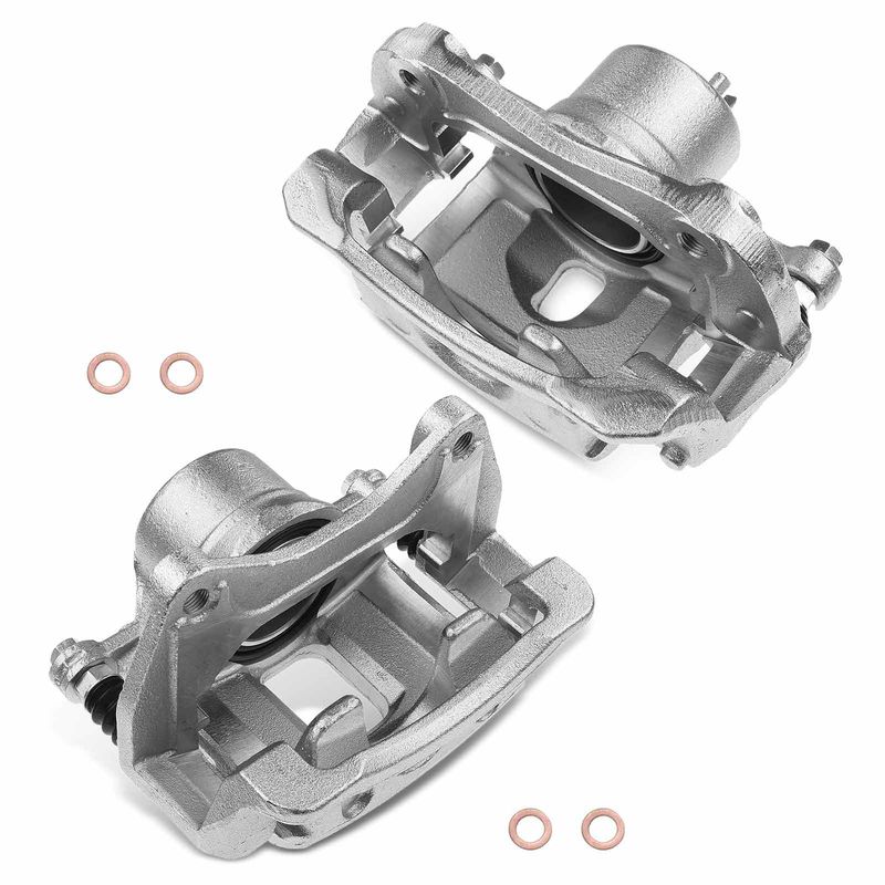 2x Front Brake Caliper with Bracket for Kia Soul 2014-2018 1.6L 2.0L