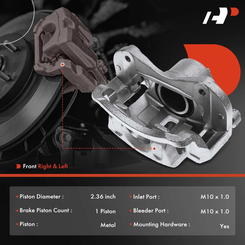 2x Front Brake Caliper with Bracket for Kia Sportage 2011-2015 Hyundai Tucson