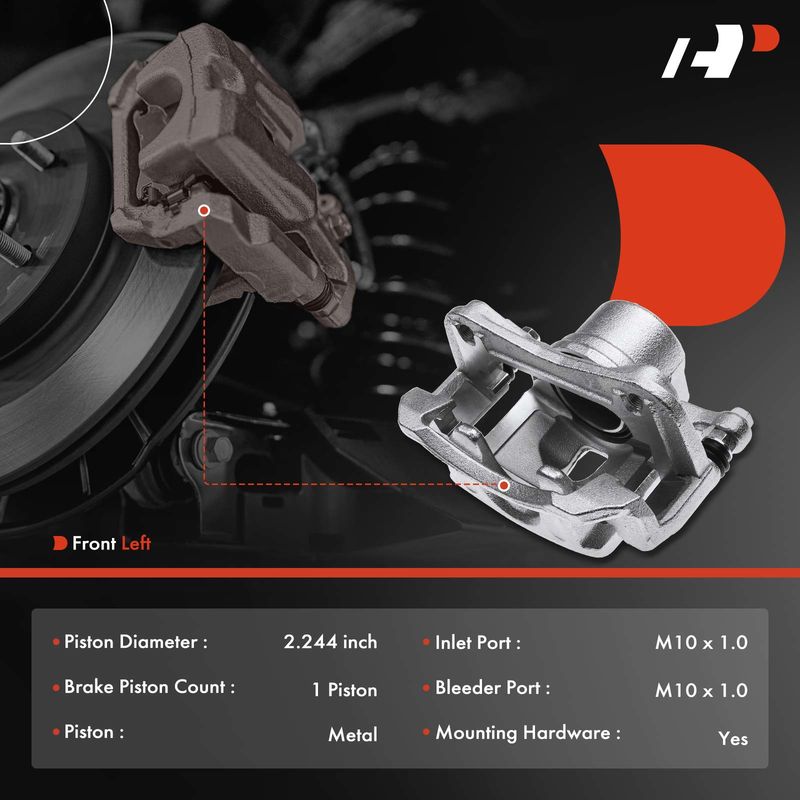 2x Front Brake Caliper with Bracket for Hyundai Elantra GT Kia Forte