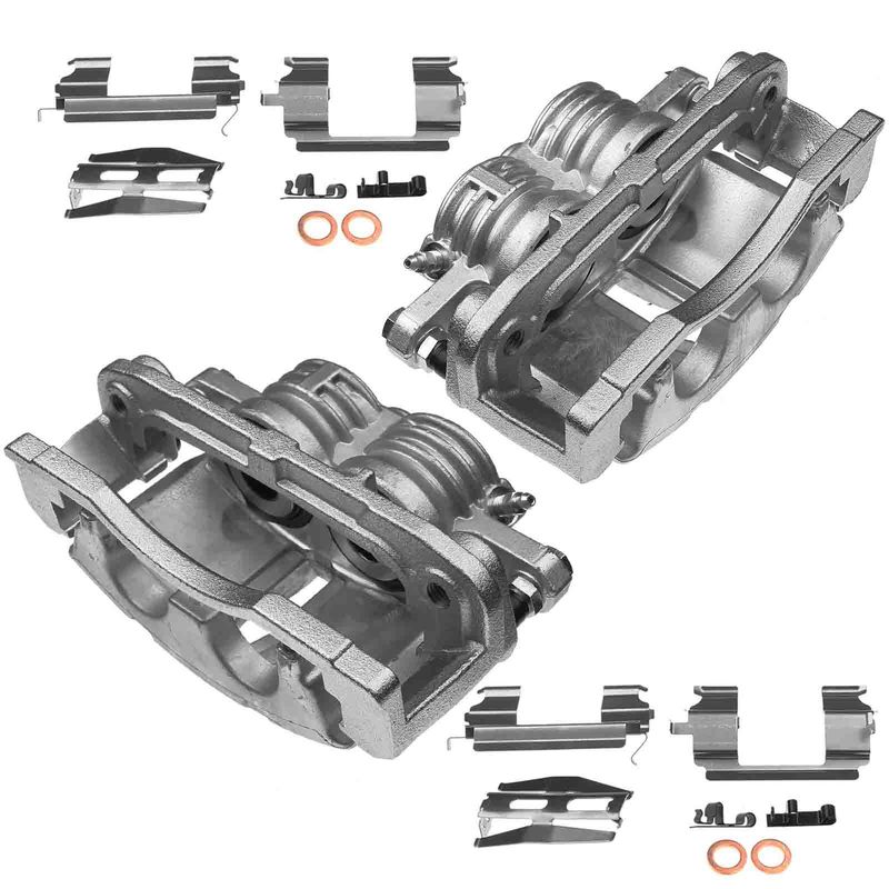 2x Front Brake Caliper with Bracket for Chevy Trailblazer GMC Envoy 2002-2005