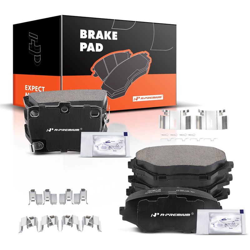 Front & Rear Ceramic Brake Pads for Toyota RAV4 2004-2005 L4 2.4L GAS