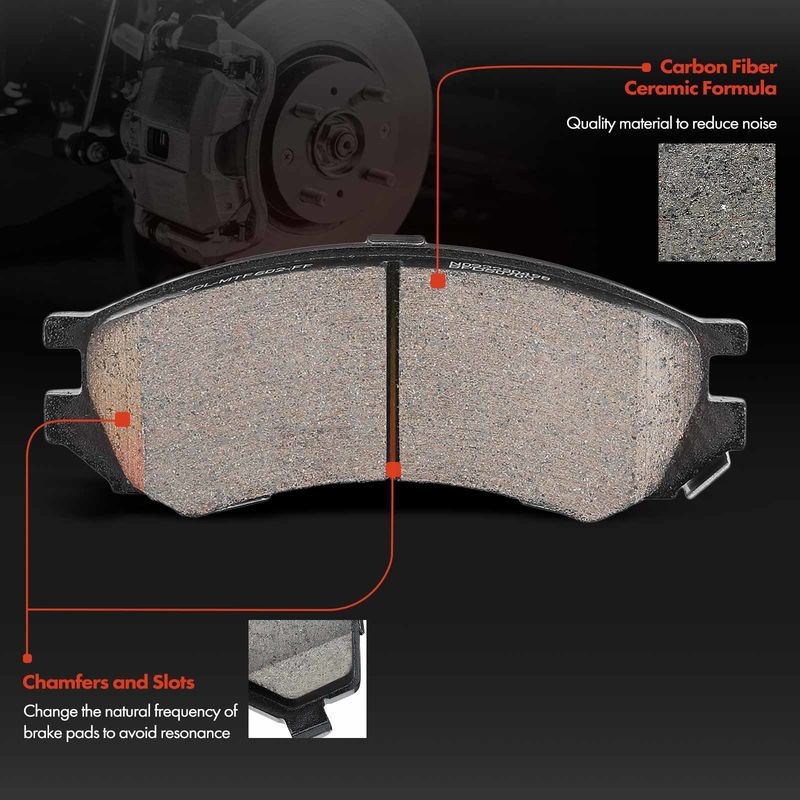 Front Ceramic Brake Pads for Saturn SC SL 1991-1992 SW1 1993-1999