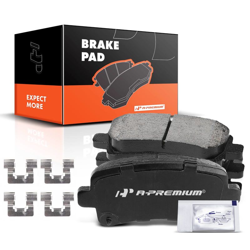 4pcs Rear Driver & Passenger Ceramic Brake Pads with Sensor for Chevrolet Impala Malibu Buick Regal Cadillac Saab