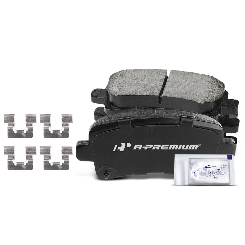 4pcs Rear Driver & Passenger Ceramic Brake Pads with Sensor for Chevrolet Impala Malibu Buick Regal Cadillac Saab