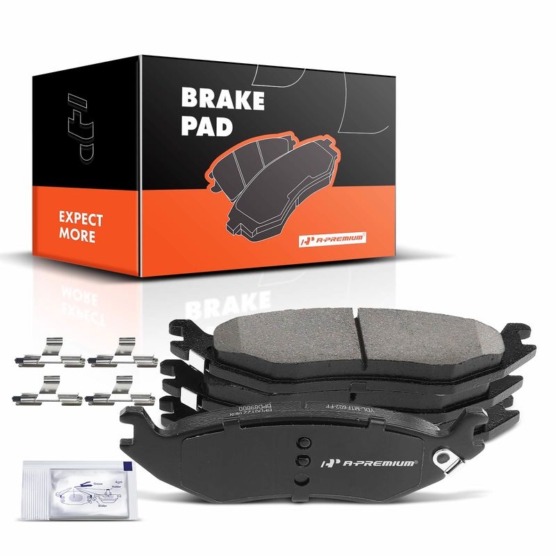 4pcs Rear Driver & Passenger Ceramic Brake Pads with Sensor for Dodge Ram 1500 2002-2006 Durango 2003-2006