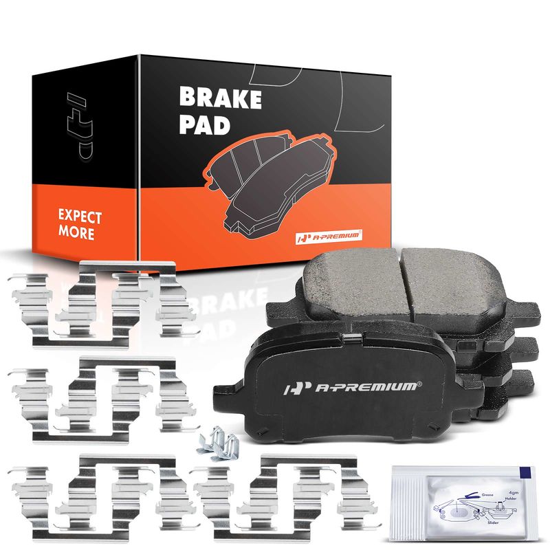 4pcs Front Driver & Passenger Ceramic Brake Pads with Sensor for Lexus ES300 RX300 99-01 Toyota Avalon Camry Solara
