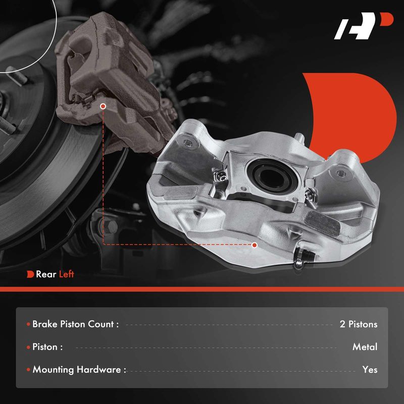 Rear Driver Brake Caliper for Subaru Impreza 2008-2014 WRX WRX ST 15-17 H4 2.5L