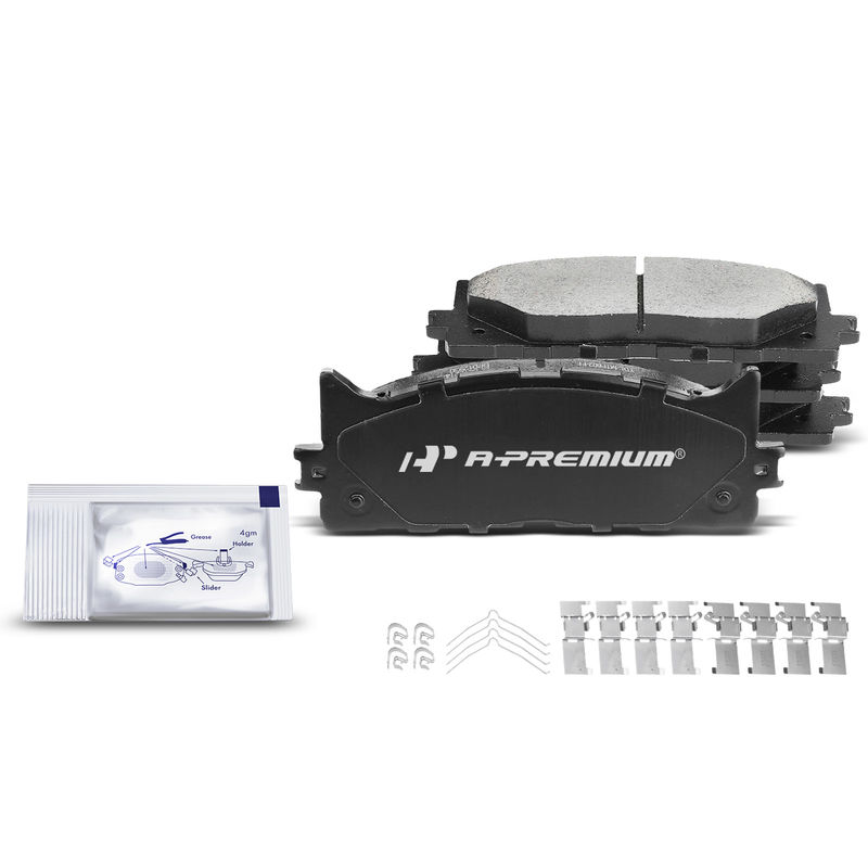 4pcs Front Driver & Passenger Ceramic Brake Pads with Sensor for Toyota Camry 07-17 Avalon Lexus ES300h 13-18 ES350