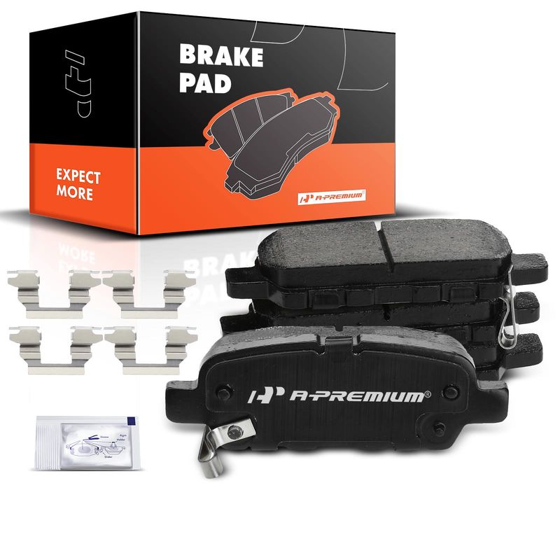 4pcs Rear Driver & Passenger Ceramic Brake Pads with Sensor for Nissan Altima 02-20 Pathfinder Sentra INFINITI