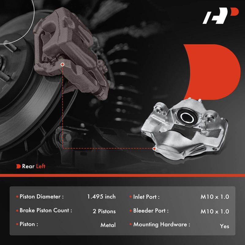 Rear Driver Brake Caliper for Subaru Impreza WRX 2006 2007 H4 2.5L