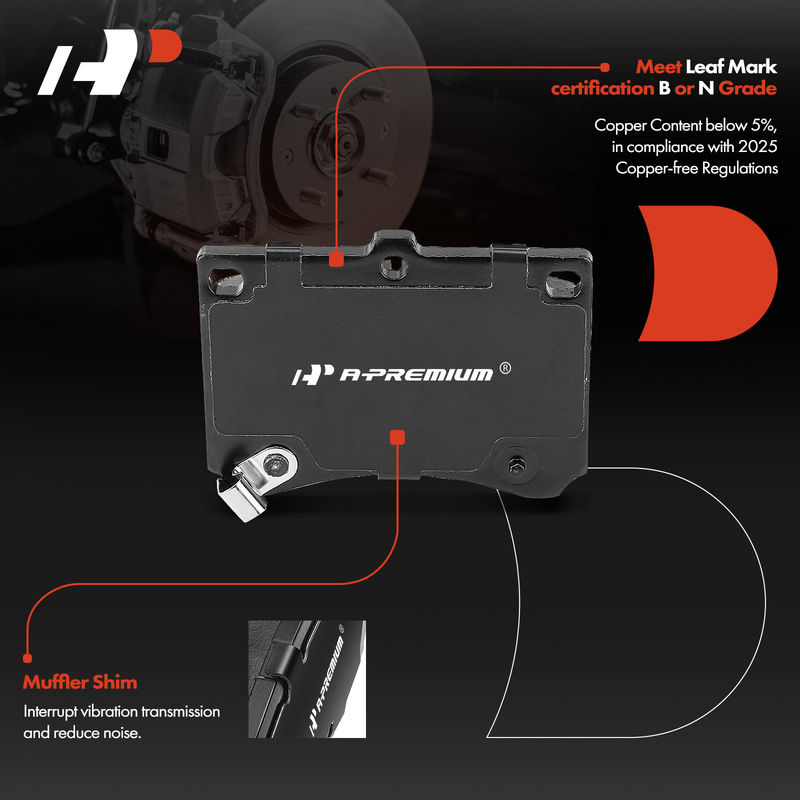Front Ceramic Brake Pads for Ford Escort Mazda MX-3 Mercury Tracer