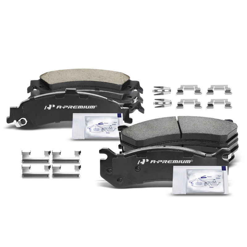 8pcs Front & Rear Ceramic Brake Pads with Sensor for Chevrolet Silverado 1500 GMC Sierra 1500