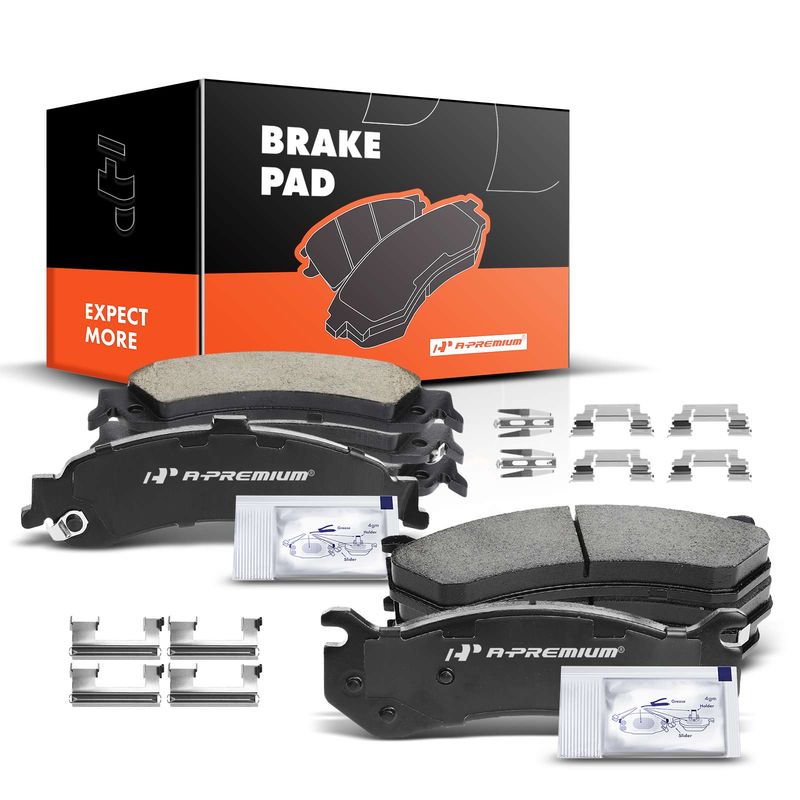 8pcs Front & Rear Ceramic Brake Pads with Sensor for Chevrolet Silverado 1500 GMC Sierra 1500
