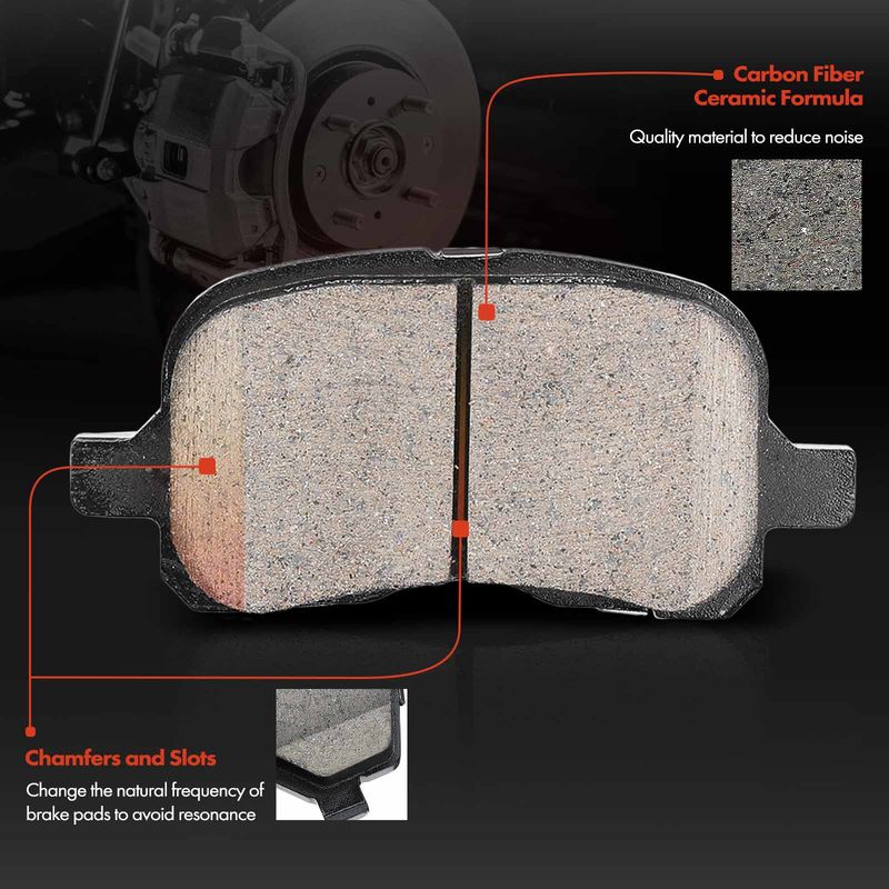 Front Ceramic Brake Pads for Toyota Corolla Chevrolet Prizm 1998-2002