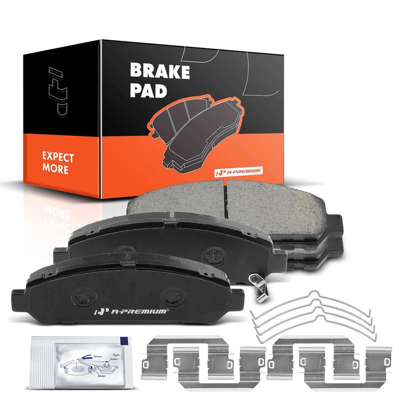 4pcs Front Driver & Passenger Ceramic Brake Pads with Sensor for Toyota Venza 2009-2016