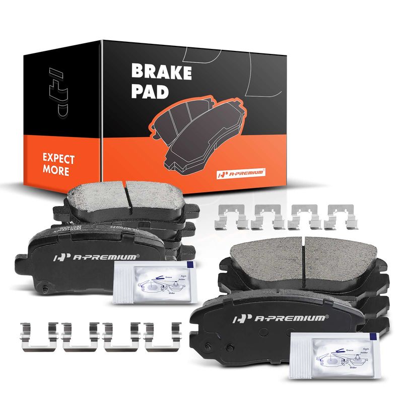 8pcs Front & Rear Ceramic Brake Pads with Sensor for Chevrolet Impala Malibu Buick Regal LaCrosse