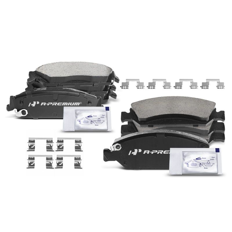 8pcs Front & Rear Ceramic Brake Pads with Sensor for Chevrolet Silverado 1500 GMC Sierra Yukon