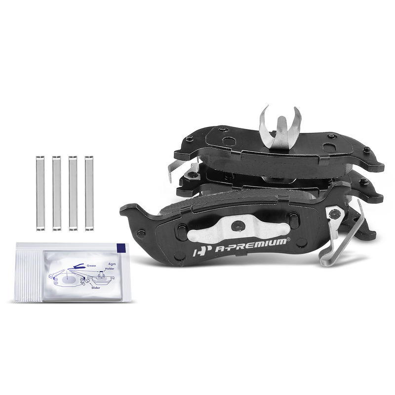 4pcs Rear Driver & Passenger Ceramic Brake Pads with Sensor for Chrysler Pacifica 2004-2008