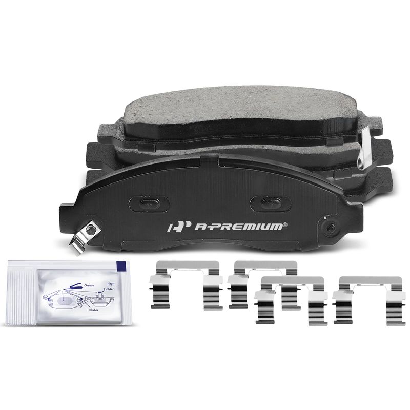 4pcs Front Driver & Passenger Ceramic Brake Pads with Sensor for Dodge Dakota 2003-2004 3.7L 4.7L 3.9L 5.9L