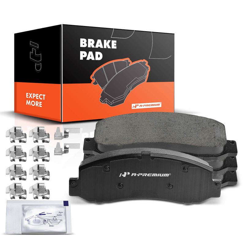 4pcs Front Driver & Passenger Ceramic Brake Pads  for Ford F-250 Super Duty 05-12 F-450 Super Duty 10-12