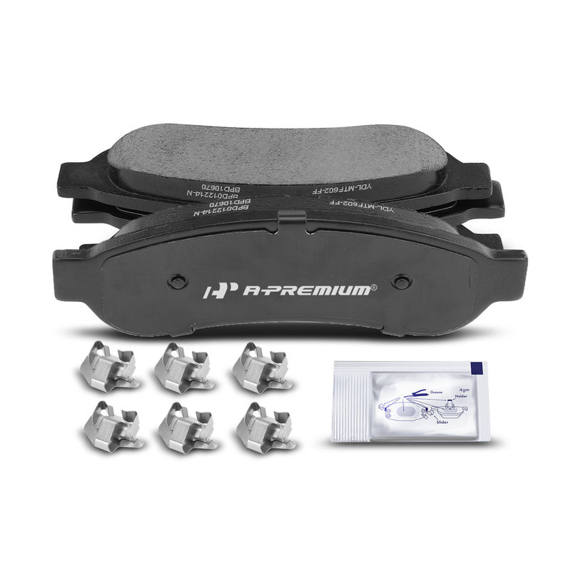 4pcs Rear Driver & Passenger Ceramic Brake Pads  for Ford F-250 Super Duty 05-12 F-450 Super Duty 11-12