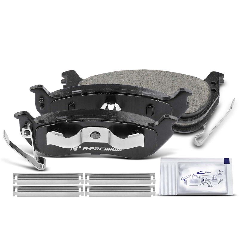 4pcs Rear Driver & Passenger Ceramic Brake Pads with Sensor for Ford Explorer 2006-2010 Explorer Sport Trac Mercury