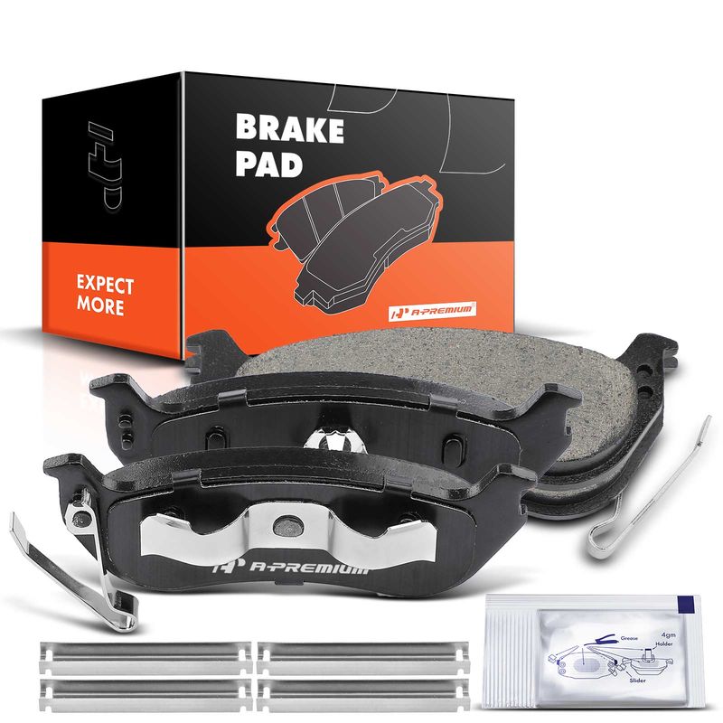 4pcs Rear Driver & Passenger Ceramic Brake Pads with Sensor for Ford Explorer 2006-2010 Explorer Sport Trac Mercury