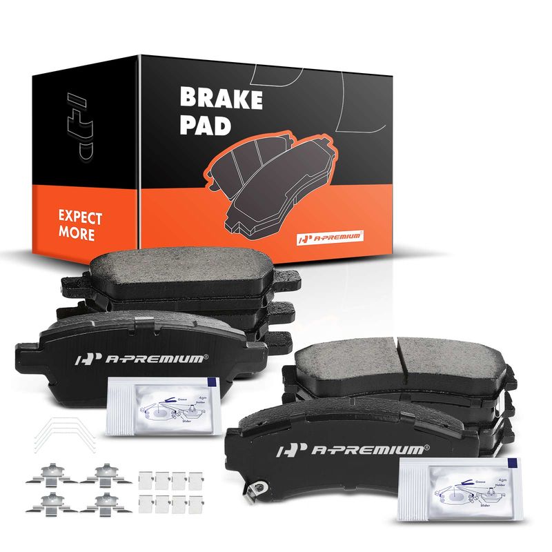 8pcs Front & Rear Ceramic Brake Pads  for Ford Fusion Mazda Lincoln MKZ Mercury Milan