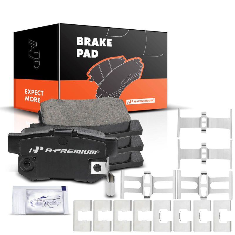 4pcs Rear Driver & Passenger Ceramic Brake Pads with Sensor for Honda Civic Accord Acura TL Suzuki SX4