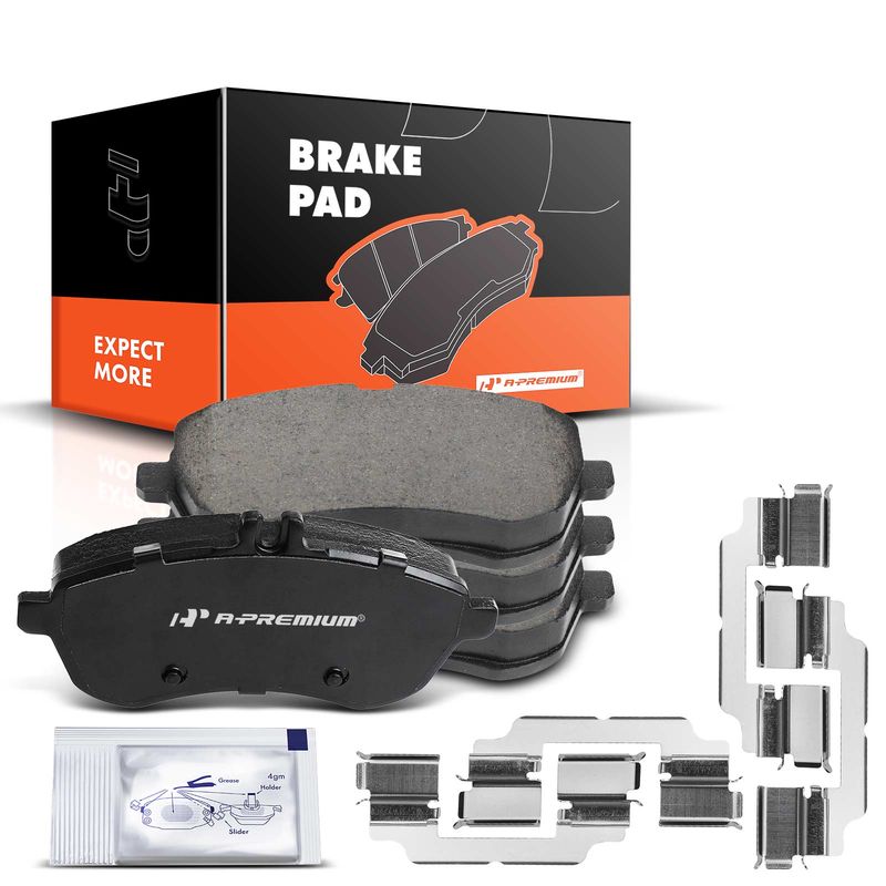 4pcs Front Driver & Passenger Ceramic Brake Pads  for Mercedes-Benz C230 2008-2009 C250 10-15 C300 08-12