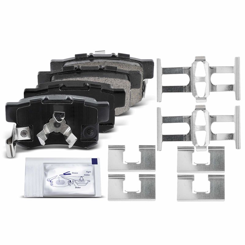 4pcs Rear Driver & Passenger Ceramic Brake Pads with Sensor for Honda CR-V 2005-2016 Crosstour Acura RDX 2010-2018