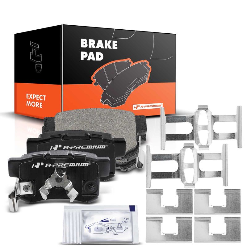 4pcs Rear Driver & Passenger Ceramic Brake Pads with Sensor for Honda CR-V 2005-2016 Crosstour Acura RDX 2010-2018