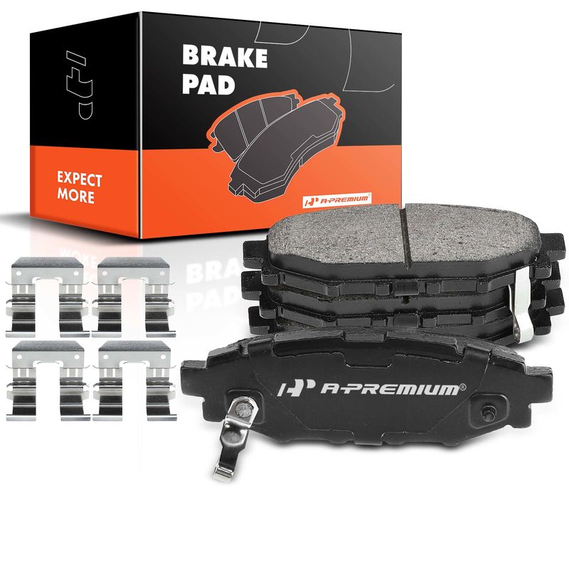 4pcs Rear Driver & Passenger Ceramic Brake Pads with Sensor for Subaru Impreza 2008-2019 Forester Outback WRX Scion