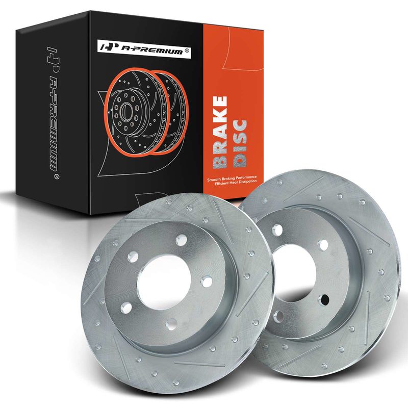 Rear Drilled Brake Rotors for Mazda 3 2004-2013 L4 2.0L
