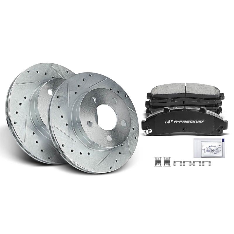 Front Drilled Rotors & Ceramic Brake Pads for Ford Explorer Ranger Mazda Mercury