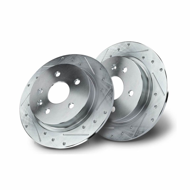 Rear Drilled Brake Rotors for Chevrolet Malibu 13-15 Buick Regal 11-17 LaCrosse