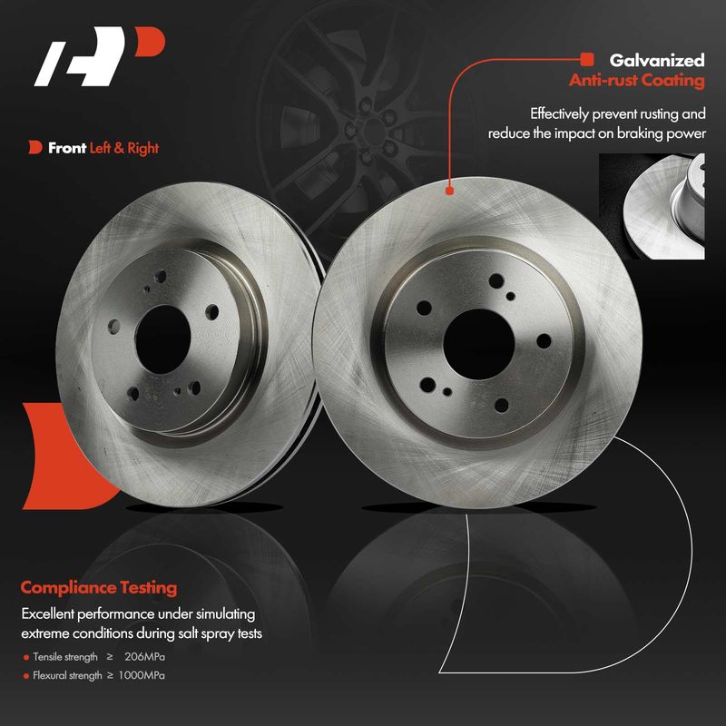 Front Disc Brake Rotors for Suzuki Grand Vitara 2006-2013 L4 2.4L V6 2.7L 3.2L