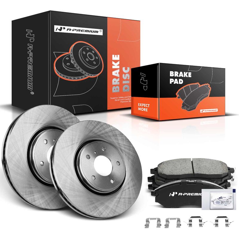 Front Disc Brake Rotors & Ceramic Brake Pads for Infiniti FX35 FX45 FX37 QX70