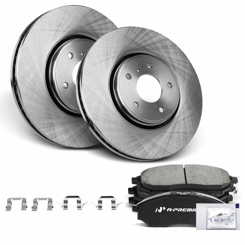 Front Disc Brake Rotors & Ceramic Brake Pads for Infiniti FX35 FX45 FX37 QX70