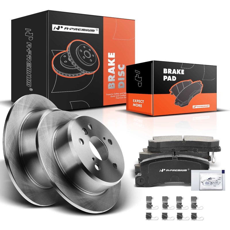 Rear Disc Brake Rotors & Ceramic Brake Pads for Lexus ES300 Toyota Camry Solara